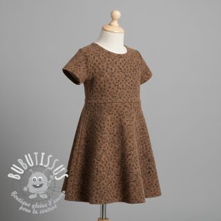 Tissu velours cotelé STRETCH Little sheep taupe