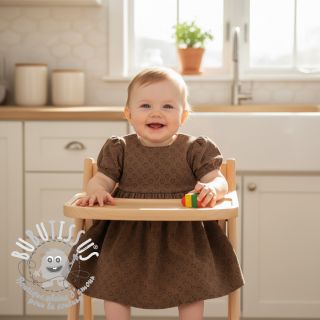 Tissu velours cotelé STRETCH Little love taupe