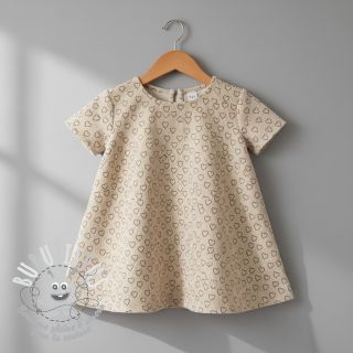 Tissu velours cotelé STRETCH Little love light sand