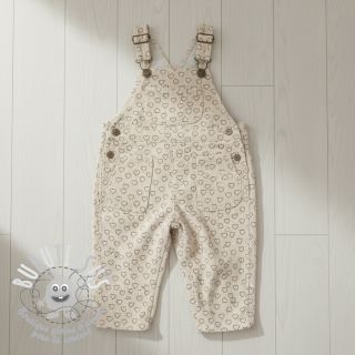 Tissu velours cotelé STRETCH Little love light sand