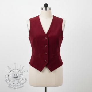 Tissu velours cotelé wine red