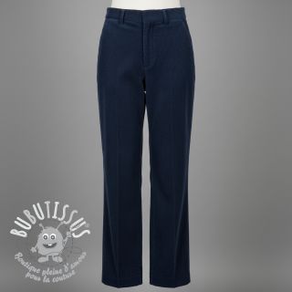 Tissu velours cotelé dark cobalt