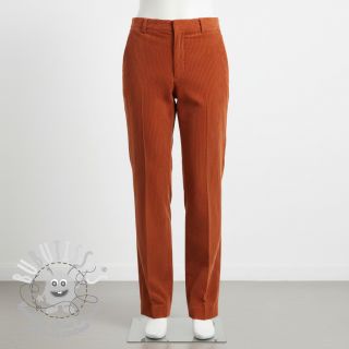 Tissu velours cotelé terracotta