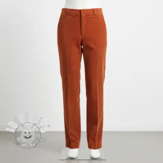 Tissu velours cotelé terracotta