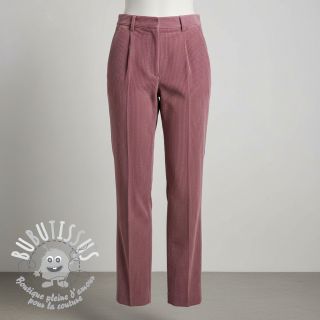 Tissu velours cotelé berry