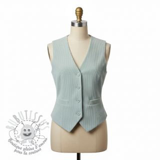 Tissu velours cotelé mint