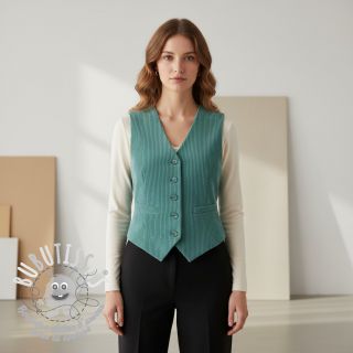 Tissu velours cotelé light petrol