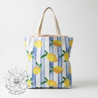 Tissu déco Lemons blue digital print