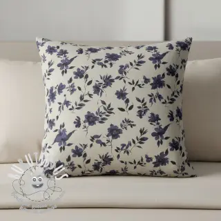 Tissu déco Linenlook Night flowers digital print