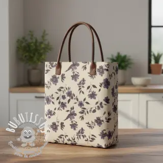 Tissu déco Linenlook Night flowers digital print