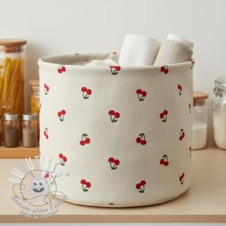 Tissu déco Linenlook Cherries natural