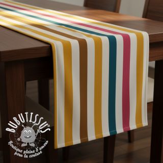 Tissu déco Stripes multicolour design B