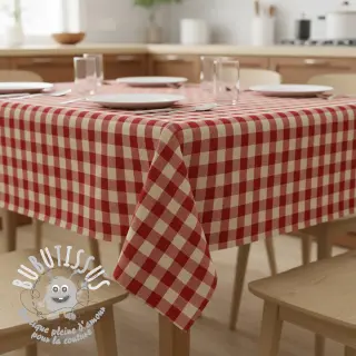 Tissu déco Celestin LUREX rouge
