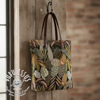 Tissu déco jacquard Egypte noir