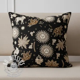 Tissu déco jacquard Pygmalion noir