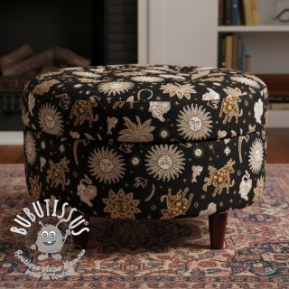 Tissu déco jacquard Pygmalion noir