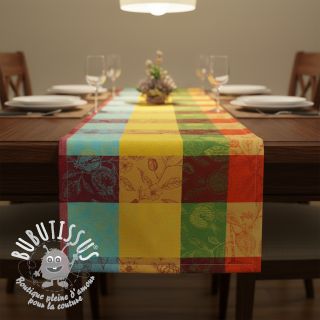 Tissu déco FRENCH TABLE CLOTH JACQUARD Cabosse allover summer