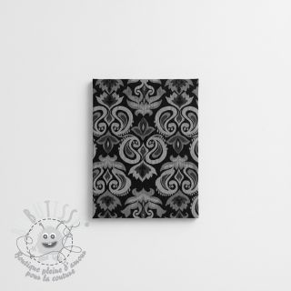 Tissu déco jacquard Baccara argent