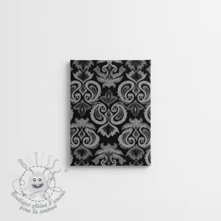 Tissu déco jacquard Baccara argent