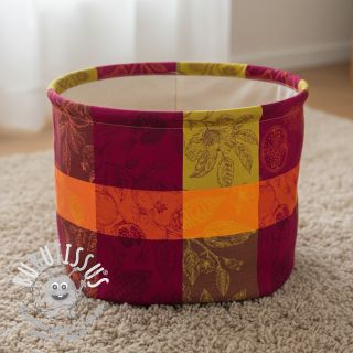 Tissu déco FRENCH TABLE CLOTH JACQUARD Cabosse allover harissa