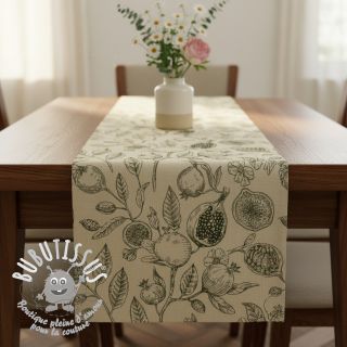 Tissu déco RUSTIC VINTAGE PRINT Granata kaki