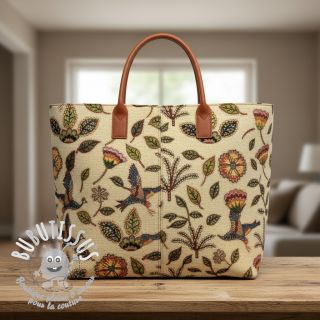 Tissu déco GOBELIN PREMIUM Primal Birdscape Art design B