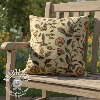 Tissu déco GOBELIN PREMIUM Primal Birdscape Art design B