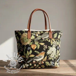 Tissu déco GOBELIN PREMIUM Paradise Bird Flora