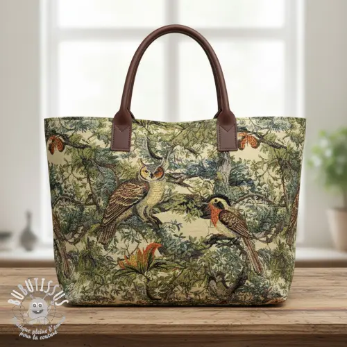 Tissu déco GOBELIN PREMIUM Bird Heritage Forest