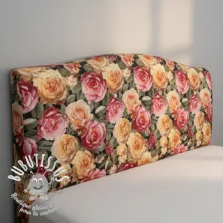 Tissu déco VELVET Romantic Rose Charm
