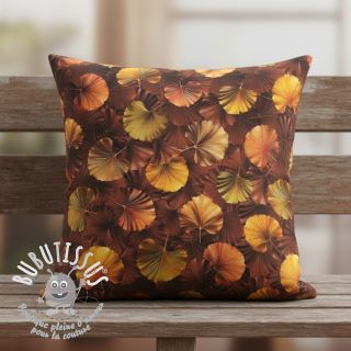 Tissu déco VELVET Ginko Biloba Leaf