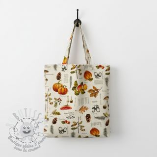 Tissu déco premium Linenlook Fall Harvest Recipe digital print