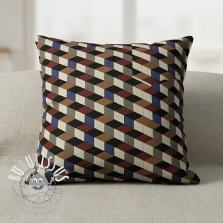 Tissu déco Linenlook premium Cube Illusion Art