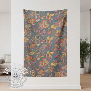 Tissu déco jacquard Inaya ciel