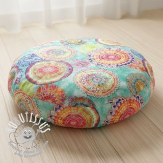 Tissu déco avec finition en Teflon MANDALA WATERCOLOUR GREEN