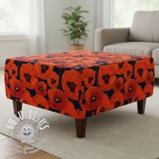 Tissu déco avec finition en Teflon POPPY GARDEN