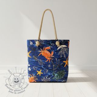 Tissu déco avec finition en Teflon SEA LIFE ANIMALS