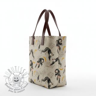 Tissu déco Linenlook Monkey Bananas