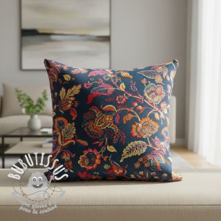 Tissu déco jacquard Inaya bleu