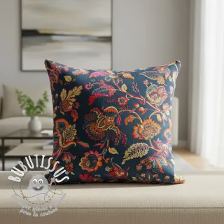 Tissu déco jacquard Inaya bleu