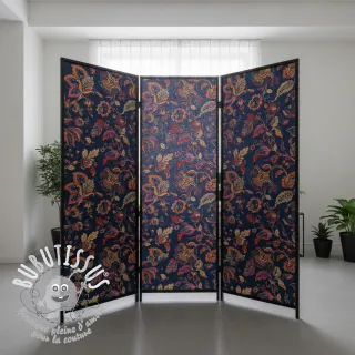 Tissu déco jacquard Inaya bleu