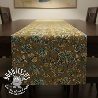 Tissu déco jacquard Inaya or