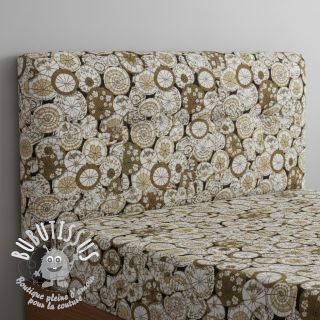 Tissu déco jacquard Kusmi gold