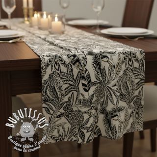 Tissu déco jacquard Fortuna blanc