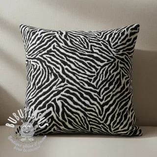 Tissu déco jacquard Tanzanie noir blanc