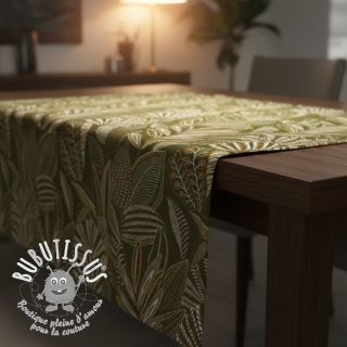 Tissu déco jacquard Legende kaki