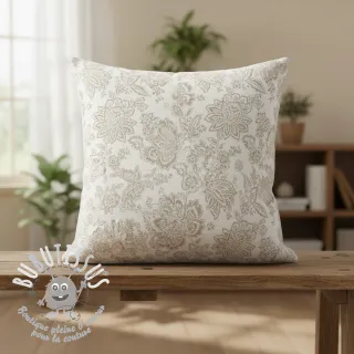 Tissu déco jacquard Jacobean lin