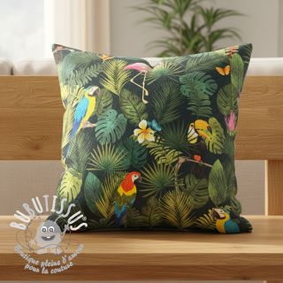 Tissu déco premium Tropical jungle bird digital print