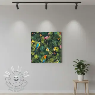 Tissu déco premium Tropical jungle bird digital print