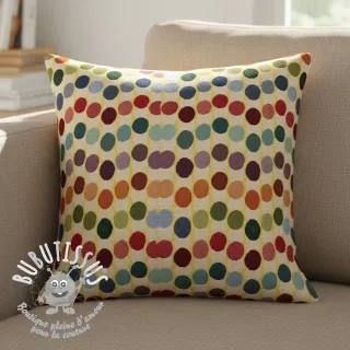 Tissu déco GOBELIN PREMIUM Graphic Dots Wave